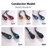 baluoqi Extension Cable 2Pin/3Pin/4Pin/5Pin/6Pin/8Pin/9Pin Waterproof Plug Works for Electric Bicycle Light/Throttle/Ebrake/Display Ebike Parts Extend Cable (3pin 50cm) view 2