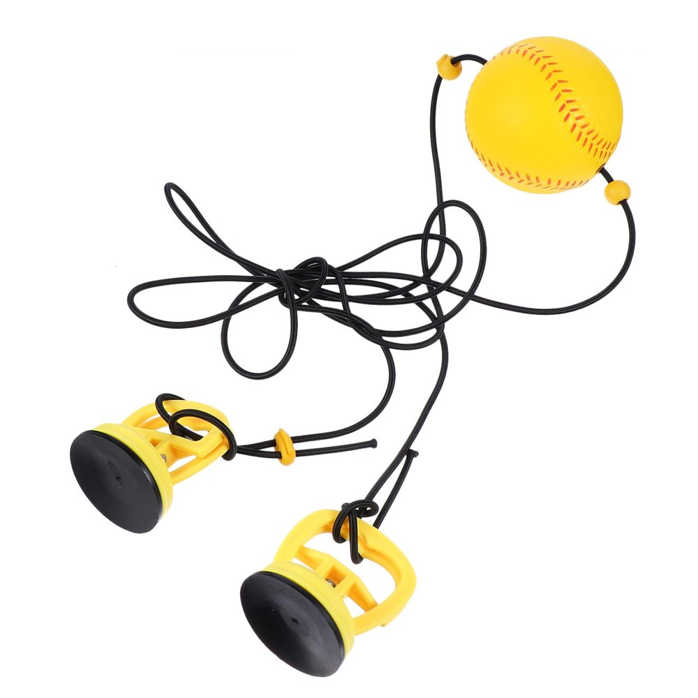 WOONEKY 1pc Professional Suction Cup Speed Ball for Boxing Training High Elastic Pu Reaction Ball Kit Height for Home Fitness Use Random Black Yellow