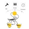 WOONEKY 1pc Professional Suction Cup Speed Ball for Boxing Training High Elastic Pu Reaction Ball Kit Height for Home Fitness Use Random Black Yellow view 2