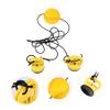 WOONEKY 1pc Professional Suction Cup Speed Ball for Boxing Training High Elastic Pu Reaction Ball Kit Height for Home Fitness Use Random Black Yellow view 4
