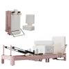 Pink Foldable Pilates Reformer Machine for Home, Aluminum Reformer Pilates Machine for Home and Studio view 1