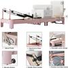 Pink Foldable Pilates Reformer Machine for Home, Aluminum Reformer Pilates Machine for Home and Studio view 3