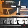 13200mAh Rechargeable Solar Work Light with Folding Stand and Carrying Bag, AODOO 8000 Lumen Stepless Dimmable , White/Warm/Nature White/RED(SOS) with Detachable Tripod (Black) view 4