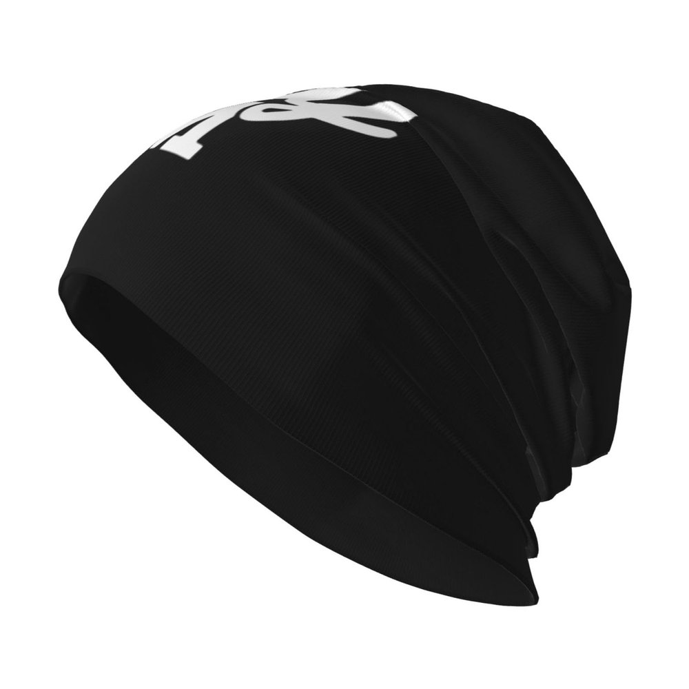 BXDEOOPWE Hockey Mom Adult Fashion Knitted Hat, Wool Hat, Elastic Brimless Hat Men's Knit Hat Skull Cap Black