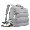 BAGSMART 30L Travel Backpack for Women, Carry on Backpack for Airplanes, Gym Backpack with Shoe Compartment, Lightweight Travel Bag Fits 15.6 Inch, Water-Resistant, Grey view 1