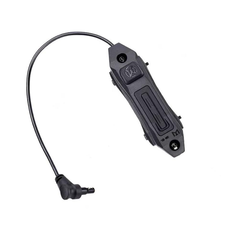 Tactical Modular Wire Dual Button Remote Activation Pressure Switch for M600/M300 Series Scout Flashlight and Lightwith Constant/Momentary Modes (Crane Laser Plug, Black)