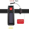 Bike Lights for Night Riding,Solar Charging Bicycle Light 3 Modes LED Road Mountain Bike Front Light Waterproof Bicycle Bell Light USB Rechargeable Headlight (Black) view 4