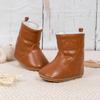 Sawimlgy Infant Baby Boys Girls Winter Snow Boots PU Leather Plush Ankle Cowboy Warm Boots Toddler Newborn Fur Lining First Walker Crib Outdoor Shoes view 4