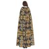 QASNLU sugar skulls butterfly print Halloween hooded cape decoration cape costumes for witches, Mardi Gras, Christmas view 4