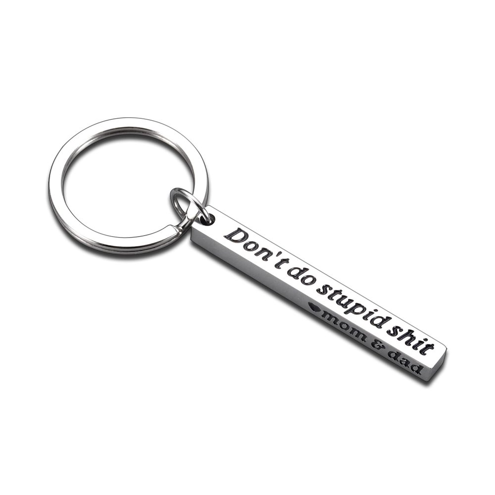 Aeonovs Dont Do Stupid ShitKeychain, Valentines Gifts for College Boys Girls, Don't Do Stupid St Gift, Gifts for Young Men 20s, Cool College Gift Ideas