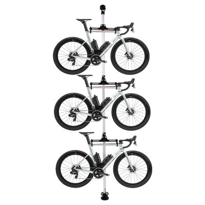 SHOUMANUAL 3 Bike Storage Rack, Vertical Freestanding Hanger Parking Rack with Adjustable Height Parking Rack Pole Stand for Storing Bicycles in Garages or Apartments for Tire  29"
