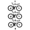SHOUMANUAL 3 Bike Storage Rack, Vertical Freestanding Hanger Parking Rack with Adjustable Height Parking Rack Pole Stand for Storing Bicycles in Garages or Apartments for Tire  29" view 1