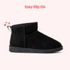 FabKids Kids Mini Snow Boots Girls Winter Ankle Faux Fur Lined Snow Shoes Fuzzy Low Boots for Toddler Size T7 view 2