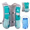Azarxis Hydration Running Vest Backpack Pack 5L for Women Men Jogging Trail Race Marathon Cycling Hiking Accessories (Mint Blue with 1.5L Hydration Bladder) view 1