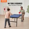 VEVOR Ping Pong Table, Mid-Size Table Tennis Game, Indoor MDF Table Tennis Table, Foldable Portable Complete Ping Pong Table Set with Net, 2 Paddles, 3 Balls, Carry Bag, Handle (No Assembly Required) view 2