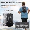 Azarxis Hydration Running Vest Backpack Pack 5L for Women Men Jogging Trail Race Marathon Cycling Hiking Accessories (Black with 500ml Soft Flask) view 2