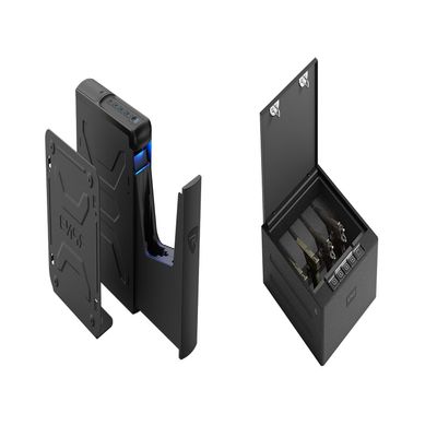 RPNB 1 of Mounted Biometric Nightstand Handgun Safe with Pistol Holder, 1 of 4 Pistols High Capacity Handgun Safe, Bundle