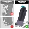 2pcs Silicone Boot for Owala Kids Water Bottle 16oz/14oz, Anti-Slip Water Bottle Cover Sleeve Anti-Dent Bottom Protector Wraps Compatible with Owala Kids Stainless Steel Bottle Accessories(Gray) view 3