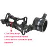 Archery Compound Bow Sight Aluminum Alloy 0.019" Fiber Optic 1/2 Pin Bow Sight Micro-Adjustable Aim Sight Toolless Quickset with Sight Light Compound Bow Accessory (Bow Sight with 6 Lens-2 pin) view 3