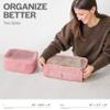 Aerotrunk Compression Packing Cubes for Travel - Luggage Organizer Bags - Double Zipper Packing Cubes for Suitcases (2-Pack, Rose) view 4