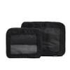 Aerotrunk Compression Packing Cubes for Travel - Luggage Organizer Bags - Double Zipper Packing Cubes for Suitcases (2-Pack, Black)