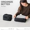 Aerotrunk Compression Packing Cubes for Travel - Luggage Organizer Bags - Double Zipper Packing Cubes for Suitcases (2-Pack, Black) view 3