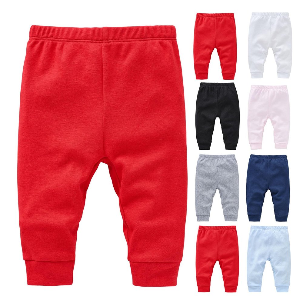 Baby Joggers for Boys Girls Baggy Sweatpants Solid Pull On Elastic Waist School Pants Casual Sport Trousers (Light Blue, 3-6 Months)