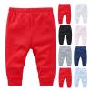 Baby Joggers for Boys Girls Baggy Sweatpants Solid Pull On Elastic Waist School Pants Casual Sport Trousers (Light Blue, 3-6 Months) view 1