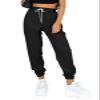 AUTOMET Women's Cinch Bottom Sweatpants Athletic Joggers Lounge Pants with Pockets Black XS view 1
