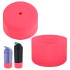 2pcs Silicone Boot for Owala Kids Water Bottle 16oz/14oz, Anti-Slip Water Bottle Cover Sleeve Anti-Dent Bottom Protector Wraps Compatible with Owala Kids Stainless Steel Bottle Accessories(Pink)