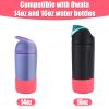 2pcs Silicone Boot for Owala Kids Water Bottle 16oz/14oz, Anti-Slip Water Bottle Cover Sleeve Anti-Dent Bottom Protector Wraps Compatible with Owala Kids Stainless Steel Bottle Accessories(Pink) view 2