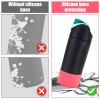 2pcs Silicone Boot for Owala Kids Water Bottle 16oz/14oz, Anti-Slip Water Bottle Cover Sleeve Anti-Dent Bottom Protector Wraps Compatible with Owala Kids Stainless Steel Bottle Accessories(Pink) view 3