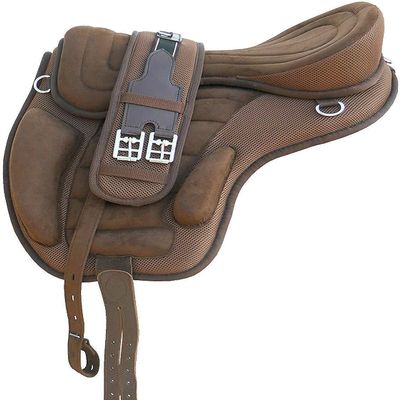 AD Saddlery All Purpose Synthetic Treeless Freemax Synthetic Suede English Horse Saddles Tack Free Matching Girth Leather Straps Size: 10"-18" inches Seat Available F47 (14)