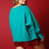 Luckinbaby Christmas Sweatshirt for Women Funny Sequin Sweater Candycane Gingerbread Xmas Graphic Oversized Pullover Tops(Green Candycane,Small) view 2