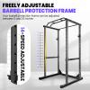 QUARPAL 1200 lbs Power Rack  Multi-Function Squat Rack with Solid Safety Bars and J-Hooks  81.5"x44.3"x45.6" in, Ideal for home, Home Gym Power Cage Bench view 4