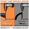 36" Heavy Duty Pull Up Bar Wall/Joist Mounted, 600 LB Capacity, Multi-Grip Bar for Garage & basement rafter Use - All-in-One Workout with Carabiners & Space-Saving Design view 4
