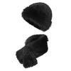 2 in 1 Faux Fur Hat Scarf Russian Style Cossack Hat Plush Collar Scarf Women Winter Warm Ushanka Cap Set view 2
