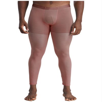 TiaoBug Men's Athletic Compression Pants Running Tights Workout Leggings for Yoga Gym Sports Nude Pink X-Large