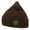 woxingwosu Beanies Hats Men Women 420 Embroidered Unisex Daily Beanie Knit Hats for Winter (7 1/2,Brown) view 1