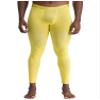 TiaoBug Men's Athletic Compression Pants Running Tights Workout Leggings for Yoga Gym Sports Yellow Large view 1