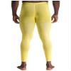 TiaoBug Men's Athletic Compression Pants Running Tights Workout Leggings for Yoga Gym Sports Yellow Large view 2