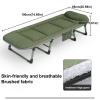 Portable Bed for Adults with Mattress, Folding Camping Bed with Comfort Mattress and Pillow, Foldable Bed Adjustable 6-Position, for Camping, Home, Yard, Office(190x65x30cm) view 3