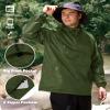 SWISSWELL Men's Rain Jacket Waterproof Lightweight Packable Pullover Windbreaker with Hood for Travel Hiking Golf view 3