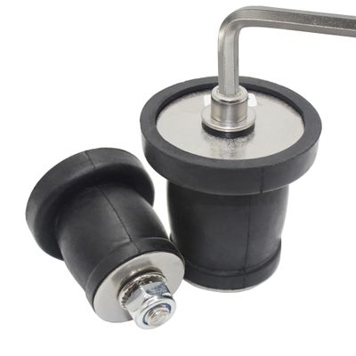 BOPOREAE Expandable Mechanical Seal, Cleanout Pipe Plug-Rubber Expansion Scupper Plugs & Removable Stainless Steel Allen Wrench Handle,1-7/8 to 2-1/4 in Sewer Cap Cover, Winterizing Pool Boat Plugs