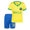 Cnins Unisex Brazil Soccer Kit for Kids | 2-Piece Athletic Set | Boys & Girls Brazil Football Outfit (BZNE-CN,8Y) view 1