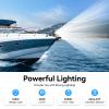 12V 100W 2500LM Boat Search Light, Boat Remote Control Spotlight, Portable Halogen Search Light, 360 Rotating Marine Search Spot Lights with 2600ft Irradiation Distance (Black) view 3