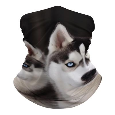 Husky Dog Neck Gaiter UPF 50+ Sun Protection Face Mask Elastic Balaclavas Bandana Cooling Face Cover Scarf Cycling Neck Warmer Breathable Headwear for Men Women