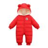 KAGAYD Warm Hooded Baby Jumpsuit Padded Outwear Romper Girls Snowsuit Coat Down Boys Jacket Boys (Red, 12-18 Months) view 1
