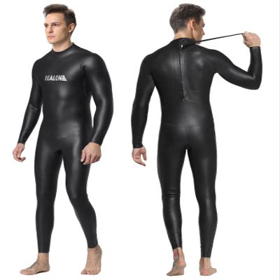 REALON Men Women CR Triathlon Wetsuit 3mm Smoothskin Neoprene Full Wet Suits Back Zipper Cold Water Keep Warm for Surfing Snorkeling Diving Scuba