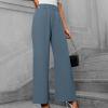 Lastesso Women Clothing Pants for Women Solid Straight Wide Leg Trousers with Pcoekts High Waisted Baggy Business Casual Suit Pants Todays Daily Deals view 4